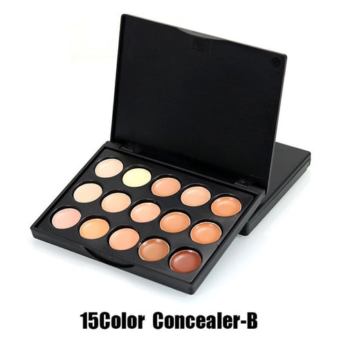 1 Piece Women Eye Fluorescent 40Colors Eyeshadow Pigment 15Colors Face Concealer Palette Festival Eyes Makeup Palette