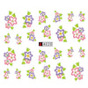 GAM-BELLE 1 Sheet DIY Flower Slider Water Transfer Sticker Nail Art Pink Rose Flower Decals Women Beauty Makeup Wraps Nail Decor