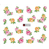 GAM-BELLE 1 Sheet DIY Flower Slider Water Transfer Sticker Nail Art Pink Rose Flower Decals Women Beauty Makeup Wraps Nail Decor