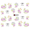 GAM-BELLE 1 Sheet DIY Flower Slider Water Transfer Sticker Nail Art Pink Rose Flower Decals Women Beauty Makeup Wraps Nail Decor