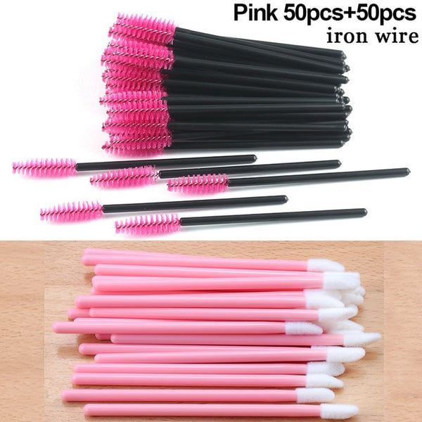 HMQ Disposable Silicone Gel Eyelash Brush Comb Mascara Wands Eye Lashes Extension Tool Professional Beauty Makeup Tool For Women
