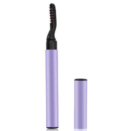 Purple Pink Portable Pen Style Electric Perm Heated Eyelash Curler Long Lasting Eye lash Curler Makeup Curling Kit For Women