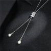 2020 NEW High Quality Fashion Metal Long Tassel Rhinestone Crystal Pearl Long Chain Necklace Sweater Patry Necklace Jewelry