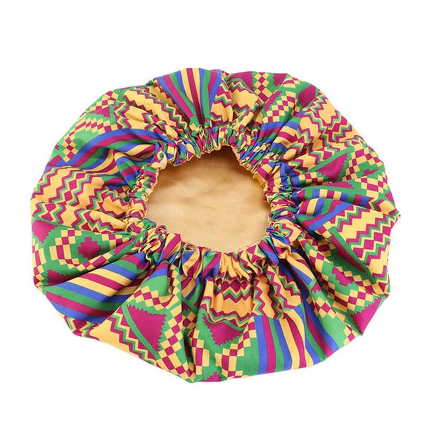 New Extra Large Satin Lined Bonnet Women Big Size Beauty Print Satin Silk Bonnet Sleep Night Cap Head Cover Bonnet Hat Wholesale
