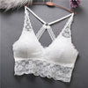 Back Cross Buckle Beauty Lace Bralette Female Sexy Bras Solid Color Wire Free Bra Ultrathin Brassiere Push Up Underwear Lingerie