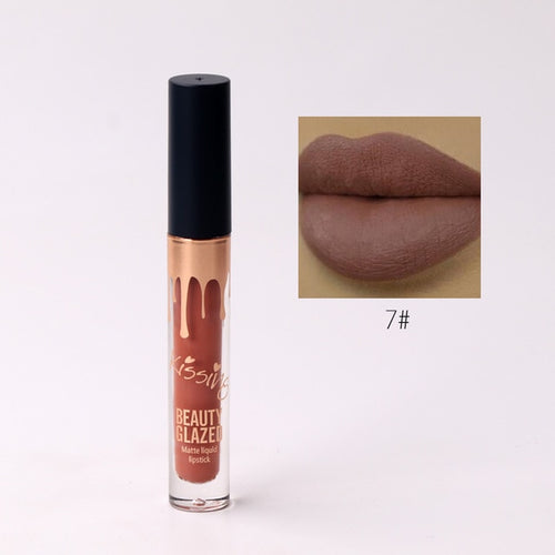 BEAUTY GLAZED 6 Colors Matte Lipstick Set Waterproof Long Lasting Lip Gloss Nude Velvet Pigment Batom Women Fashion Lip Makeup
