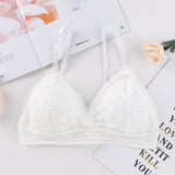 Women Lace Sets Sports Bra Ultrathin Panties Beauty Back Wrapped Chest Brassiere Lingerie Stretch Triangle Cup Padded Underwear