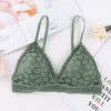 Women Lace Sets Sports Bra Ultrathin Panties Beauty Back Wrapped Chest Brassiere Lingerie Stretch Triangle Cup Padded Underwear