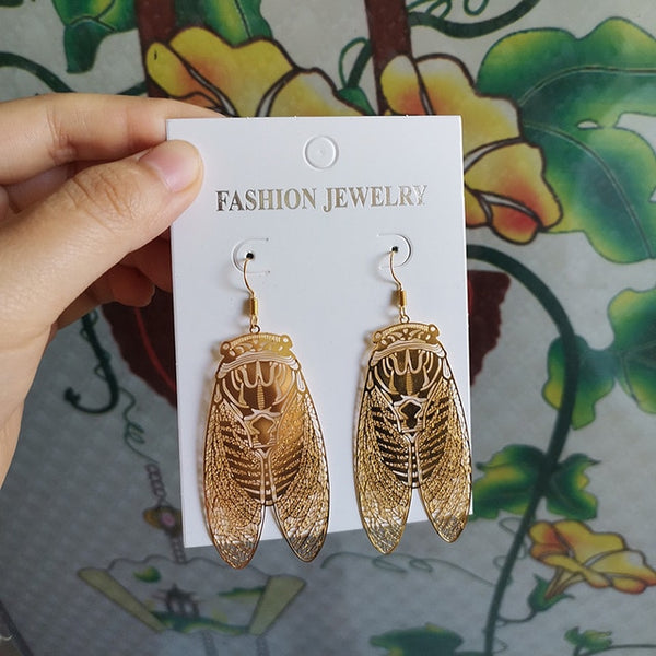 2020 Chinese Style Personality Vintage Beautiful Peacock Goldfish Dangle Earrings Fashion Temperament Ladies Jewelry Accessories