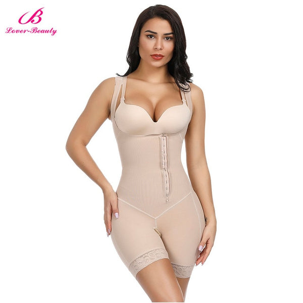 Lover Beauty Women Latex Shaper Waist Cincher Slimming Zipper Buckle Full Body Shaper Tummy Waist Control Bodysuits Shapewear